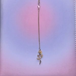 gold rose necklace